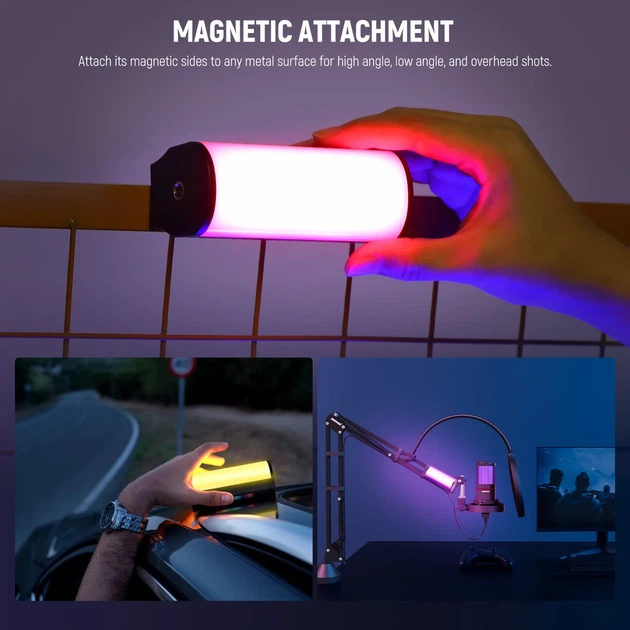 Магнитная портативная ручная лампа для съемки NEEWER TL97C RGB 4,5Вт 11см 2500-8500К с APP управлением - Фото 4 Магнитная портативная ручная лампа для съемки NEEWER TL97C RGB 4,5Вт 11см 2500-8500К с APP управлением - изображение 4