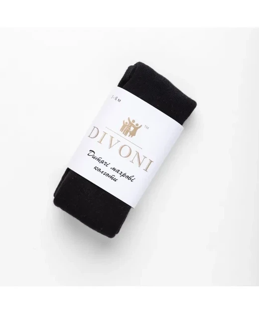 Махрові дитячі колготи Divoni 6-12м.(74-80см) чорний - Фото 1 Махрові дитячі колготи Divoni 6-12м.(74-80см) чорний - зображення 1