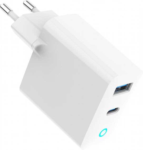 Мережевий зарядний пристрій Gembird PD30W, USB-A+Type-C (TA-UC-PDQC30L-W-01) - зображення 3