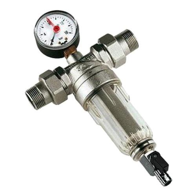 Самопромивний фільтр для води TIEMME Ø 3/4"×1" (для холодної води, без манометра) 3130043 - зображення 1