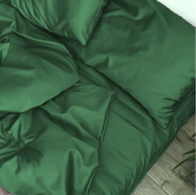 Акція на Простирадло на резинці по периметру MirSon Satin Light Pro 10-009 Green 120x200+25 см від Rozetka