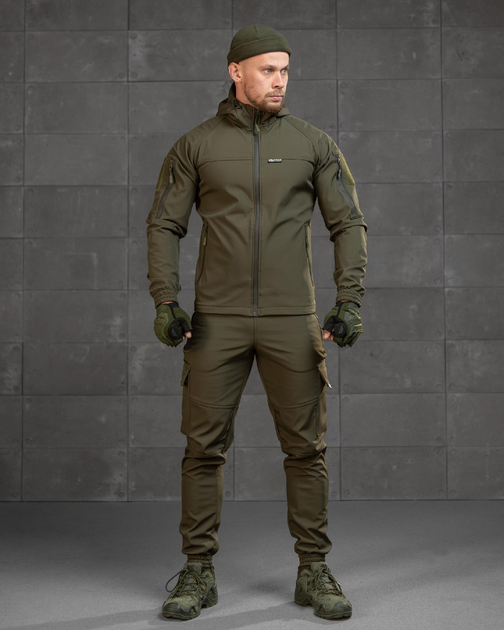 Тактический демисезонный костюм Oblivion SoftShell на флисе L олива (89821) - изображение 1