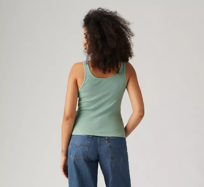 Женская майка Levi's ESSENTIAL RIB M зеленая - изображение 3