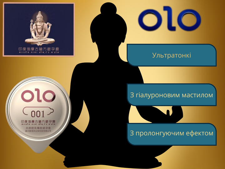 Набір презервативів OLO Gold Budda 10 шт + Benefit 10 шт + Red Silver 10 шт (ROZ6501052025) - зображення 4