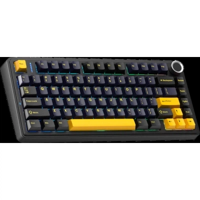 Клавиатура Aula F75 Gasket Greywood V3 switch Hot-Swap PBT Wireless/Bluetooth/USB Black (6948391208626) - изображение 3