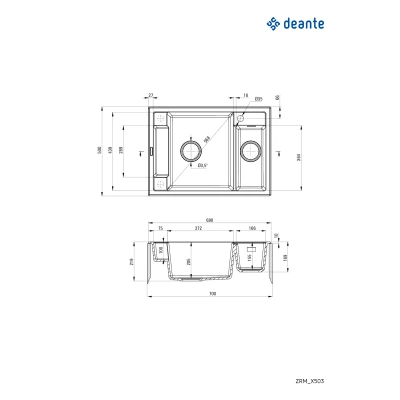 Мойка кухонная Deante Magnetic (ZRM N503) - изображение 4