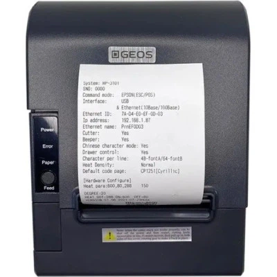 Принтер чеков Geos RP3101 с разделителем 58-80мм, USB, Ethernet (RP3101 divider 58/80) - Фото 4 Принтер чеков Geos RP3101 с разделителем 58-80мм, USB, Ethernet (RP3101 divider 58/80) - изображение 4