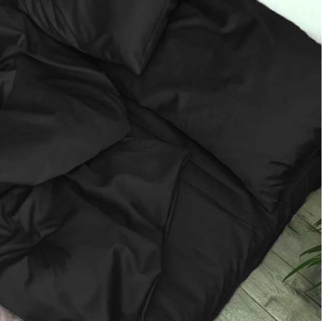 Акція на Простирадло MirSon Satin Light Pro 10-006 Black 150х220 см від Rozetka