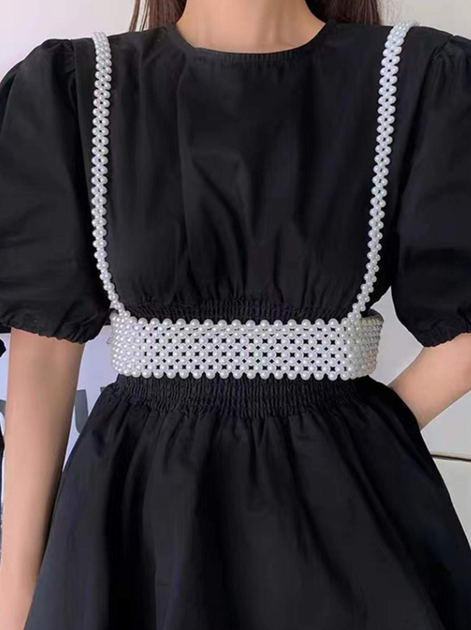 Жіночий пояс з перлин поясок з бретелями Honey Fashion Accessories One Size білий (16-16) - Фото 3 Жіночий пояс з перлин поясок з бретелями Honey Fashion Accessories One Size білий (16-16) - зображення 3