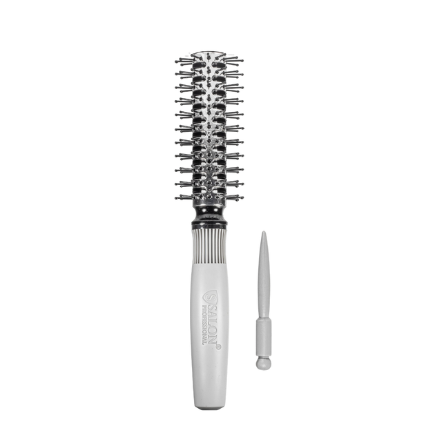 Брашинг керамічний антистатичний круглий з ворсом Salon Professional N-4-13 SL - Фото 1 Брашинг керамічний антистатичний круглий з ворсом Salon Professional N-4-13 SL - зображення 1