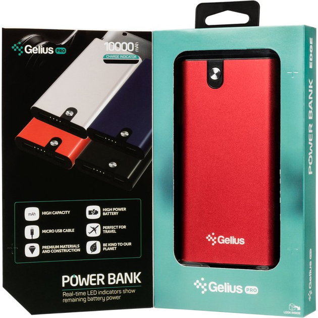 Повербанк Gelius Edge GP-PB10-013 10000mAh 10W Red - зображення 7
