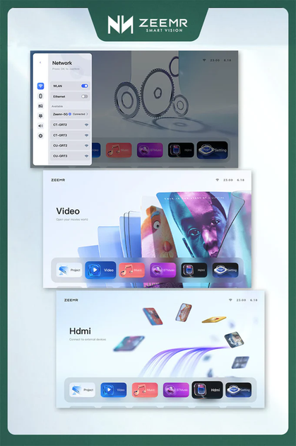 Компактний Проектор 1080p Full HD DREAM OS ZEEMR Z1 Mini (Z1 Mini B_12299) - изображение 8