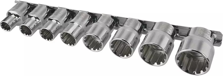 Набір торцевих головок NEO Tools Spline 1/2" 8 шт 08-651 (5907558406290) - зображення 3