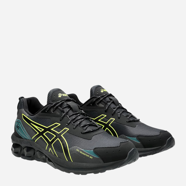 Buty sportowe męskie z siatką na platformie do kostki oddychające ASICS Gel-Quantum 1201A993-004 41.5 (8US) 26 cm Czarny/Limonkowy (4550457686365) - obraz 2