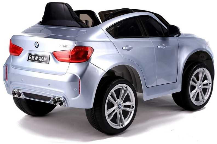 Samochód elektryczny dla dzieci LEAN Toys BMW X6 Lakierowany Srebrzysty (5902808157601) - obraz 3