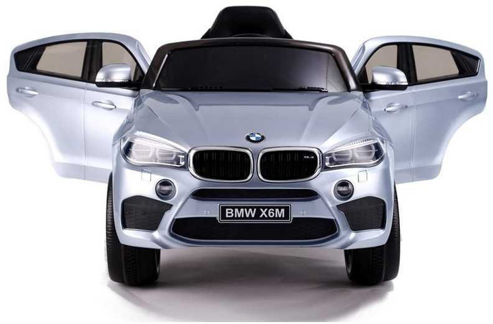 Samochód elektryczny dla dzieci LEAN Toys BMW X6 Lakierowany Srebrzysty (5902808157601) - obraz 4