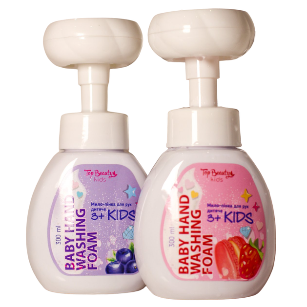 Дитяче мило-пінка для рук Top Beauty Baby Hand Washing Foam 3+ Ягідний мікс 300 мл - Фото 2 Дитяче мило-пінка для рук Top Beauty Baby Hand Washing Foam 3+ Ягідний мікс 300 мл - зображення 2