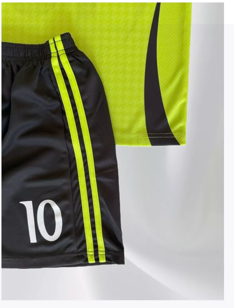 Форма футбольная детская Mbappe (Мбаппе) 10 REAL MADRID 2025, 28 размер, 14 лет, 150-155 см, салатовый - изображение 5