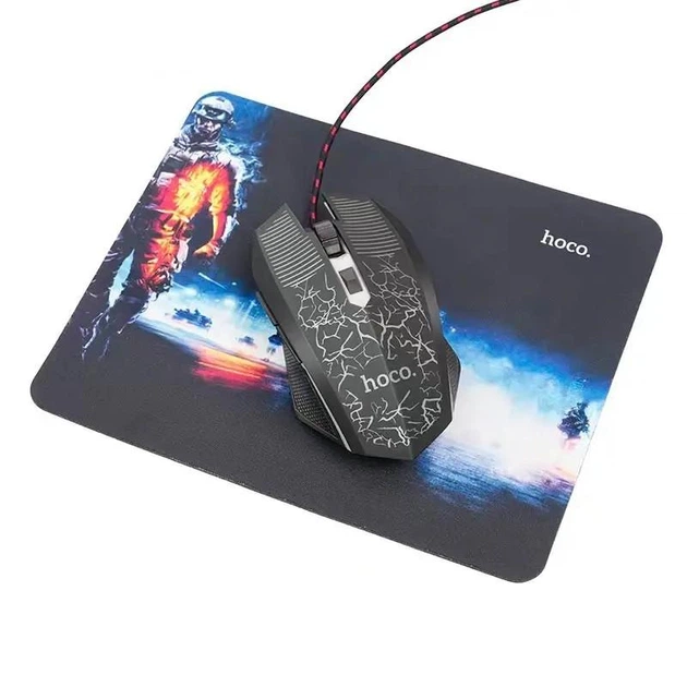 Игровой набор клавиатура+мышь+коврик+наушники с подсветкой HOCO DI54 Luster keyboard mouse headset set - изображение 7