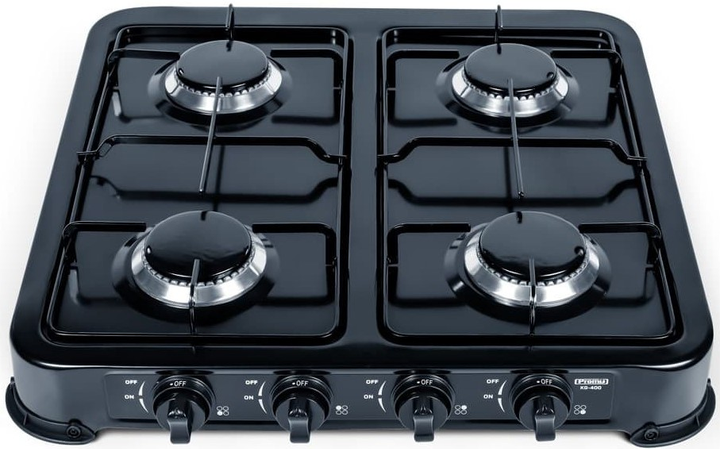 Газова плита Promis KG400C 4-х конфорочна Чорна (5902497550943) - зображення 3