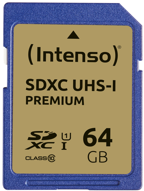 Карта пам'яті Intenso Premium SDXC 64GB Class 10 UHS-I (3421490) - зображення 1