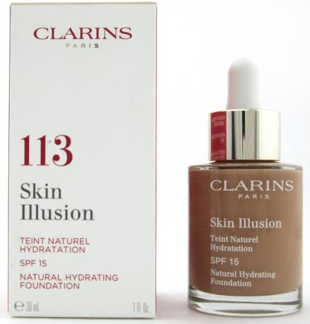 Тональний крем із SPF 15 Clarins Skin Illusion 113 Chestnut 30ml - Фото 2 Тональний крем із SPF 15 Clarins Skin Illusion 113 Chestnut 30ml - зображення 2