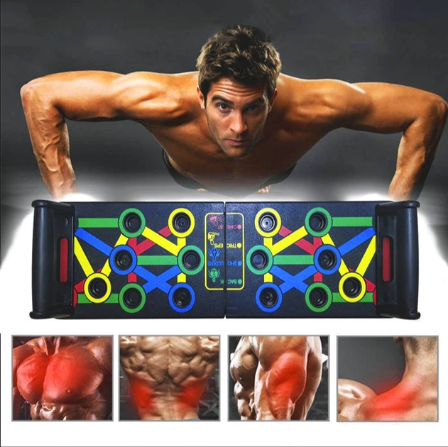 Упори для віджимань Push Up Board 14 в 1 універсальний переносний портативний тренажер платформа - зображення 6