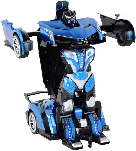 Samochód robot transformer zdalnie sterowany LEAN Toys 1:10 Niebieski (5905884459980) - obraz 4