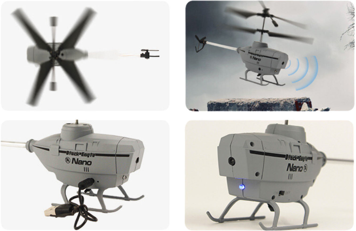 Helikopter zdalnie sterowany Maksik Technologia żyroskopowa Szary (6920179490423) - obraz 5