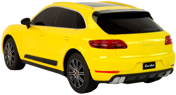 Samochód zdalnie sterowany LEAN Toys Porsche Macan Turbo 1:24 Rastar Żółty (5905515356558) - obraz 3