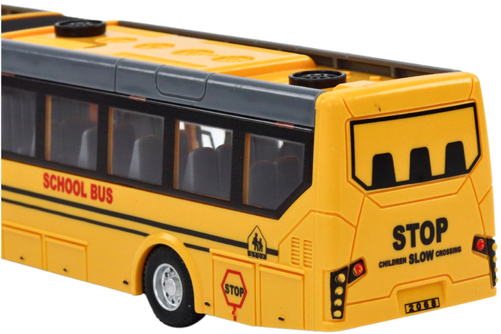 Autobus szkolny przegubowy zdalnie sterowany LEAN Toys 1:32 Żółty (5905991006978) - obraz 4