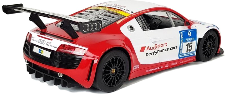 Samochód zdalnie sterowany Rastar Audi R8 LMS 1:14 Biało-czerwony (5904204751711) - obraz 4