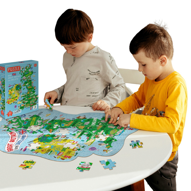 Puzzle Dodo Mapa Wielkiej Brytanii i Irlandii 100 Elementów (4823115900944) - obraz 6