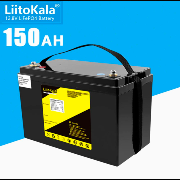 Акумулятор LiFePO4, LiitoKala, 12 В, 150 Ач, с LCD дисплеєм, BMS smart плата - зображення 3