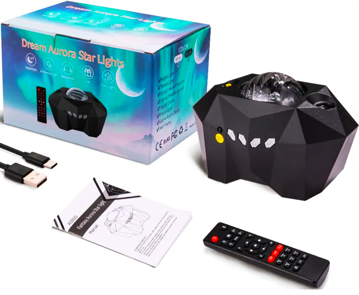 Проєктор нічник зоряного неба з блютузом і колонкою Aurora Moon Star Projector - изображение 9