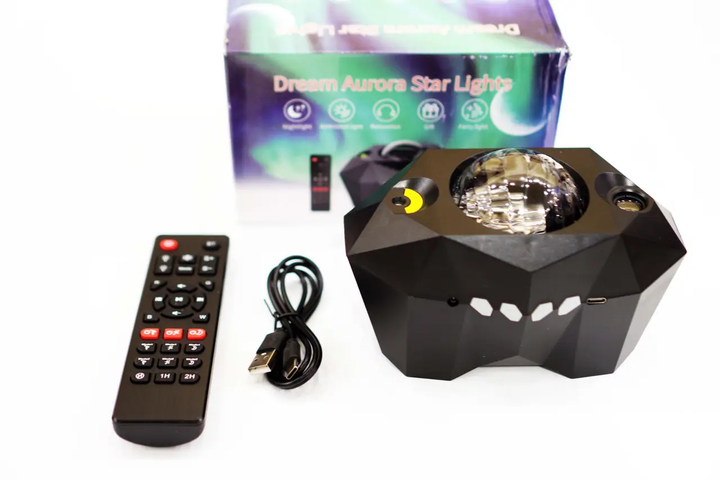 Проєктор нічник зоряного неба з блютузом і колонкою Aurora Moon Star Projector - изображение 10