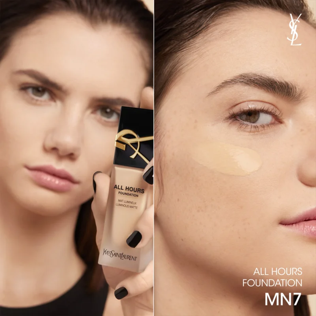 Стійка тональна основа Yves Saint Laurent All Hours Encre de Peau Foundation MN7 25ml - Фото 3 Стійка тональна основа Yves Saint Laurent All Hours Encre de Peau Foundation MN7 25ml - зображення 3