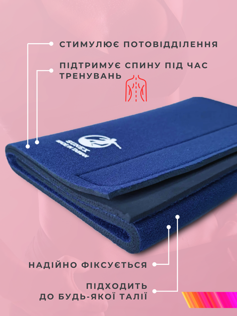 Пояс для похудения 30 см для живота талии неопреновый сауна прорезиненный согревающий мужской женский с эффектом сауны SUNEX ZD-3052 - изображение 4