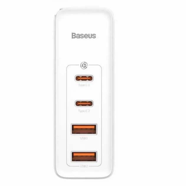 Зарядний Пристрій Baseus GaN2 Pro Quick Charger 100W (2Type-C + 2USB) white - зображення 4