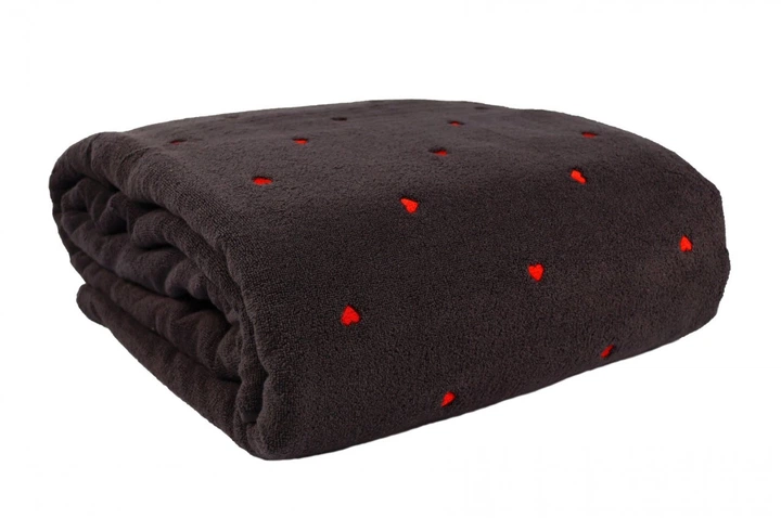 Покрывало-простынь махровое Hobby. Lubow/Love Microcotton темно-серого цвета-220х240 - Фото 5 Покрывало-простынь махровое Hobby. Lubow/Love Microcotton темно-серого цвета-220х240 - изображение 5