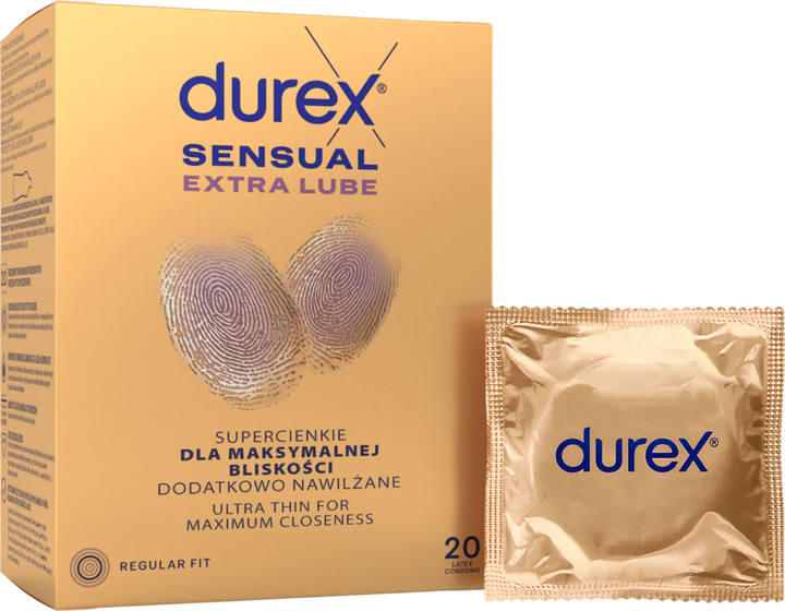 Prezerwatywy Durex Sensual Extra Lubricated 20 szt (5900627118155) - obraz 1