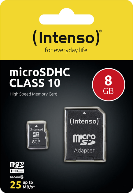 Карта памяти Intenso microSDHC Class 10 8GB + SD адаптер (3413460) - изображение 4