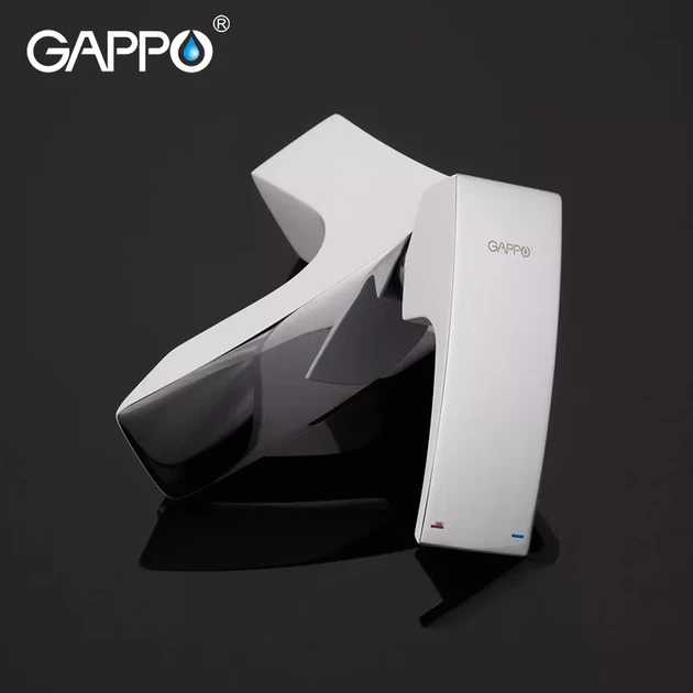 Змішувач для умивальника GAPPO G1007-7, білий/хром G1007-7 - изображение 3