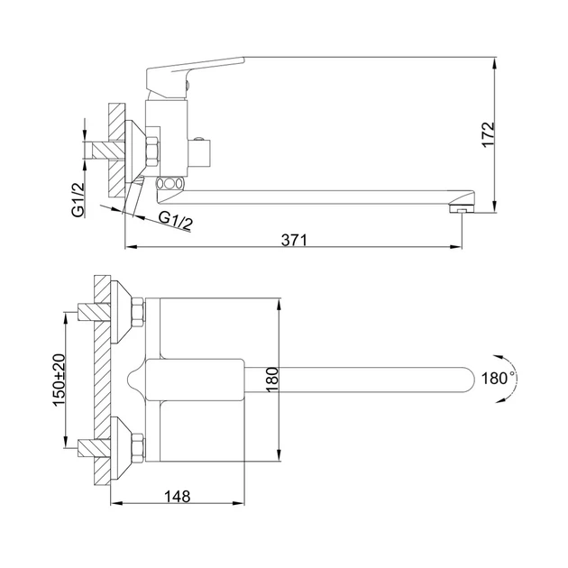 Змішувач для ванни Frap F2246, хром F2246 - изображение 5