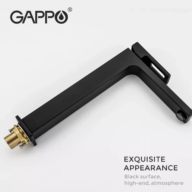 Змішувач для умивальника GAPPO G1017-62, чорний G1017-62 - зображення 5
