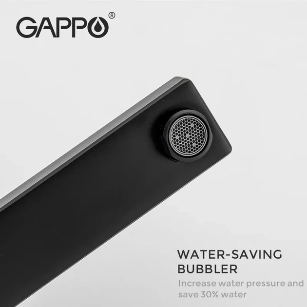 Змішувач для умивальника GAPPO G1017-62, чорний G1017-62 - зображення 7