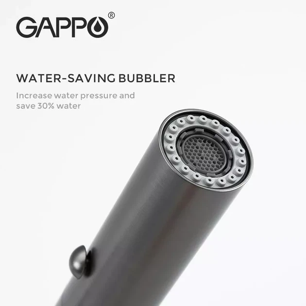 Смеситель для кухни с гибким изливом на 2 режима струи GAPPO G4398-51 - изображение 3