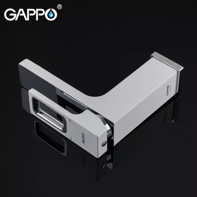 Змішувач для умивальника GAPPO G1017-8, білий/хром G1017-8 - изображение 7