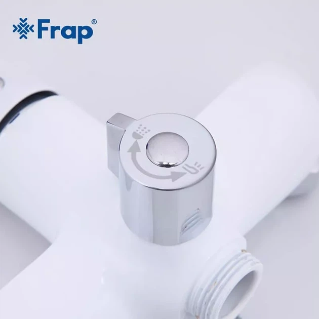 Змішувач для ванни Frap F2234, білий/хром F2234 - Фото 2 Змішувач для ванни Frap F2234, білий/хром F2234 - изображение 2