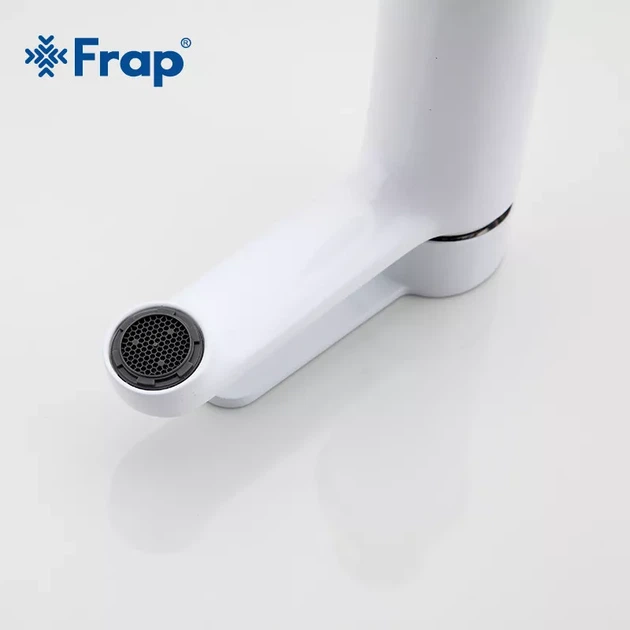 Змішувач для умивальника Frap F1041, білий/хром F1041 - Фото 7 Змішувач для умивальника Frap F1041, білий/хром F1041 - изображение 7